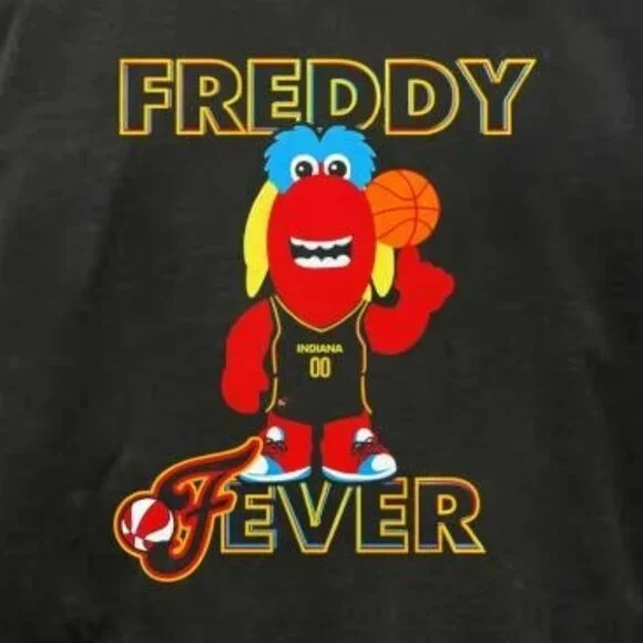 Indiana Fever Freddy Fever Tour Mascot Graphic T-Shirt Vintage Tee - Picture 2 of 5